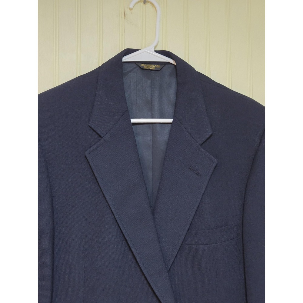 Vintage John Weitz Palm Beach Blazer Mens 38R Navy Gold‎ Buttons Made USA 90s